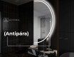 Elegáns LED Félkör alakú Tükör - Fürdőszobába A223 #8