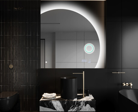 Elegáns LED Félkör alakú Tükör - Fürdőszobába Q221 #10