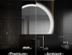 Elegáns LED Félkör alakú Tükör - Fürdőszobába Q222 #1