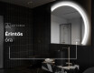 Elegáns LED Félkör alakú Tükör - Fürdőszobába Q222 #9