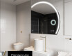Elegáns LED Félkör alakú Tükör - Fürdőszobába Q223 #4