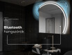 Elegáns LED Félkör alakú Tükör - Fürdőszobába Q223 #7