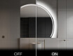 Elegáns LED Félkör alakú Tükör - Fürdőszobába Q223 #3