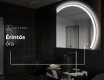 Elegáns LED Félkör alakú Tükör - Fürdőszobába Q223 #8