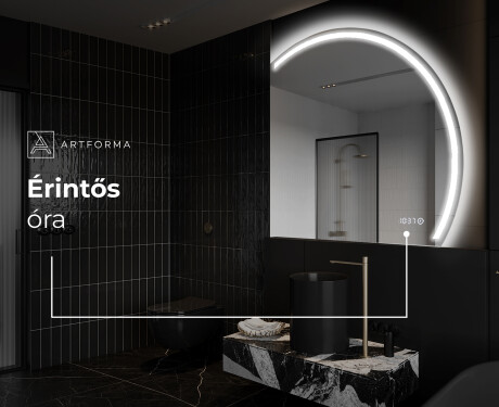 Elegáns LED Félkör alakú Tükör - Fürdőszobába Q223 #8