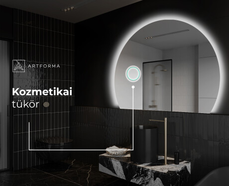 Elegáns LED Félkör alakú Tükör - Fürdőszobába W221 #5