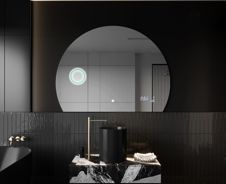Elegáns LED Félkör alakú Tükör - Fürdőszobába W221 #10