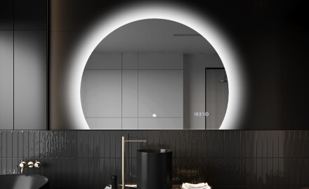 Elegáns LED Félkör alakú Tükör - Fürdőszobába W221