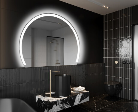 Elegáns LED Félkör alakú Tükör - Fürdőszobába W222