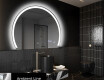 Elegáns LED Félkör alakú Tükör - Fürdőszobába W222 #3