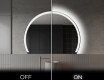 Elegáns LED Félkör alakú Tükör - Fürdőszobába W222 #3