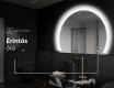 Elegáns LED Félkör alakú Tükör - Fürdőszobába W222 #9