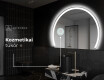 Elegáns LED Félkör alakú Tükör - Fürdőszobába W222 #5