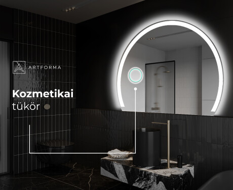 Elegáns LED Félkör alakú Tükör - Fürdőszobába W222 #5