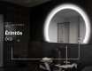 Elegáns LED Félkör alakú Tükör - Fürdőszobába W222 #8