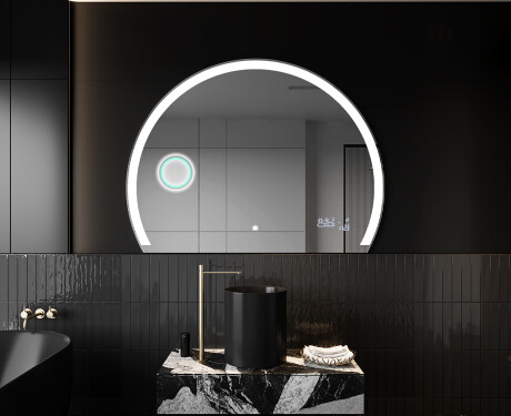 Elegáns LED Félkör alakú Tükör - Fürdőszobába W222 #10
