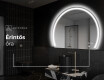 Elegáns LED Félkör alakú Tükör - Fürdőszobába W223 #8