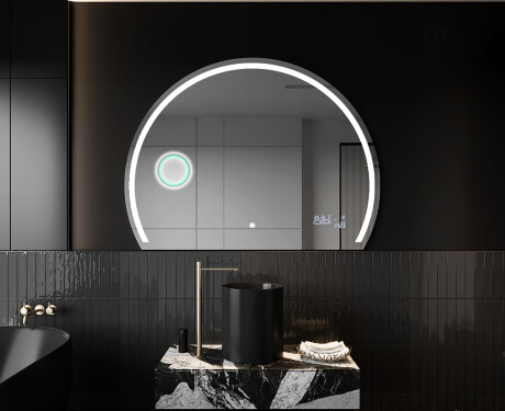 Elegáns LED Félkör alakú Tükör - Fürdőszobába W223 #10