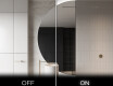 Elegáns LED Félkör alakú Tükör - Fürdőszobába D221 #3