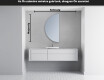 Elegáns LED Félkör alakú Tükör - Fürdőszobába D221 #4