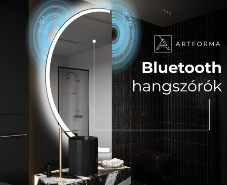 Elegáns LED Félkör alakú Tükör - Fürdőszobába D222 #5