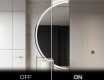 Elegáns LED Félkör alakú Tükör - Fürdőszobába D222 #3