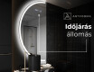 Elegáns LED Félkör alakú Tükör - Fürdőszobába D222 #6