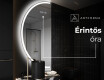 Elegáns LED Félkör alakú Tükör - Fürdőszobába D222 #7