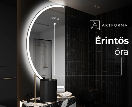 Elegáns LED Félkör alakú Tükör - Fürdőszobába D222 #7