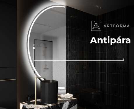 Elegáns LED Félkör alakú Tükör - Fürdőszobába D223 #8