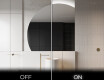 Elegáns LED Félkör alakú Tükör - Fürdőszobába X221 #3