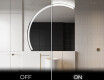 Elegáns LED Félkör alakú Tükör - Fürdőszobába X222 #3