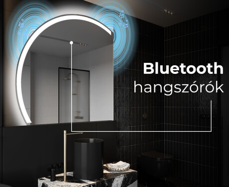 Elegáns LED Félkör alakú Tükör - Fürdőszobába X222 #5