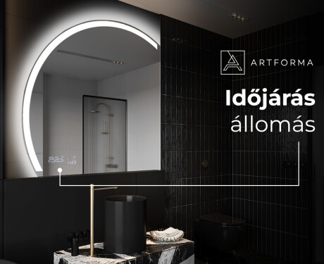 Elegáns LED Félkör alakú Tükör - Fürdőszobába X222 #6
