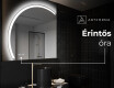 Elegáns LED Félkör alakú Tükör - Fürdőszobába X222 #7