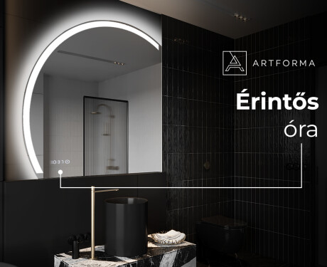 Elegáns LED Félkör alakú Tükör - Fürdőszobába X222 #7