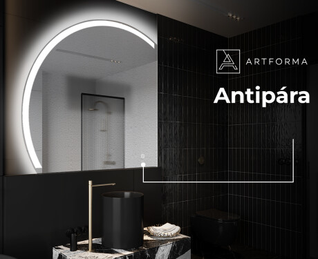 Elegáns LED Félkör alakú Tükör - Fürdőszobába X222 #8