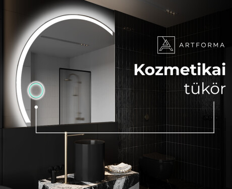 Elegáns LED Félkör alakú Tükör - Fürdőszobába X222 #9