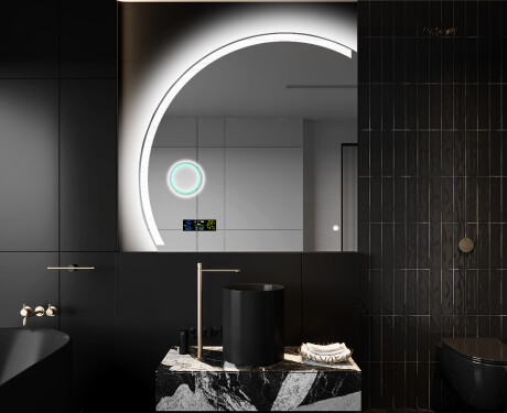 Elegáns LED Félkör alakú Tükör - Fürdőszobába X222 #10