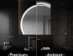 Elegáns LED Félkör alakú Tükör - Fürdőszobába X223