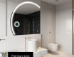 Elegáns LED Félkör alakú Tükör - Fürdőszobába X223 #4