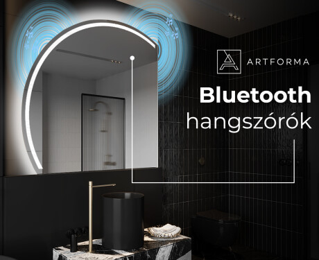 Elegáns LED Félkör alakú Tükör - Fürdőszobába X223 #5