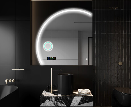 Elegáns LED Félkör alakú Tükör - Fürdőszobába X223 #10