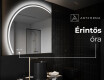 Elegáns LED Félkör alakú Tükör - Fürdőszobába X223 #7