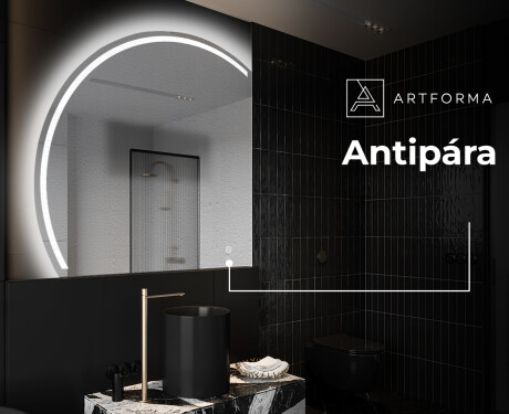 Elegáns LED Félkör alakú Tükör - Fürdőszobába X223 #8