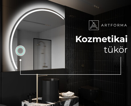 Elegáns LED Félkör alakú Tükör - Fürdőszobába X223 #9