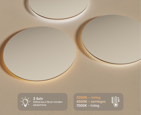 Fürdőszoba Tükör Világítással LED 80cm hideg LED színnel 7000K, meleg színnel 3000K vagy semleges színnel 4500K #3