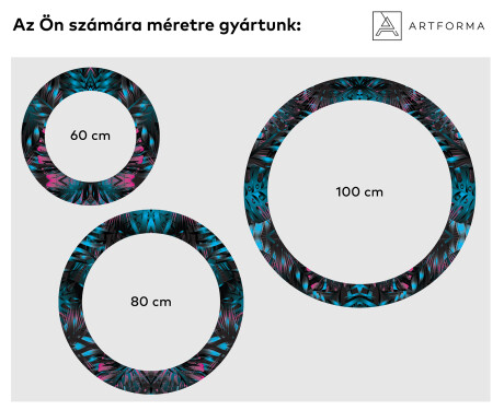 Kerek Ebédlői Dekorációs Tükör Led Világítással - Fluo Tropic #2