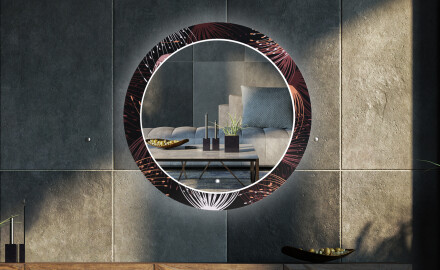 Kerek Megvilágított Dekoratív Tükör Led A Nappalihoz - Dandelion