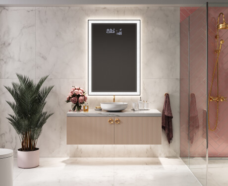 Vertikális fürdőszoba Tükör Világítással LED L01 #4